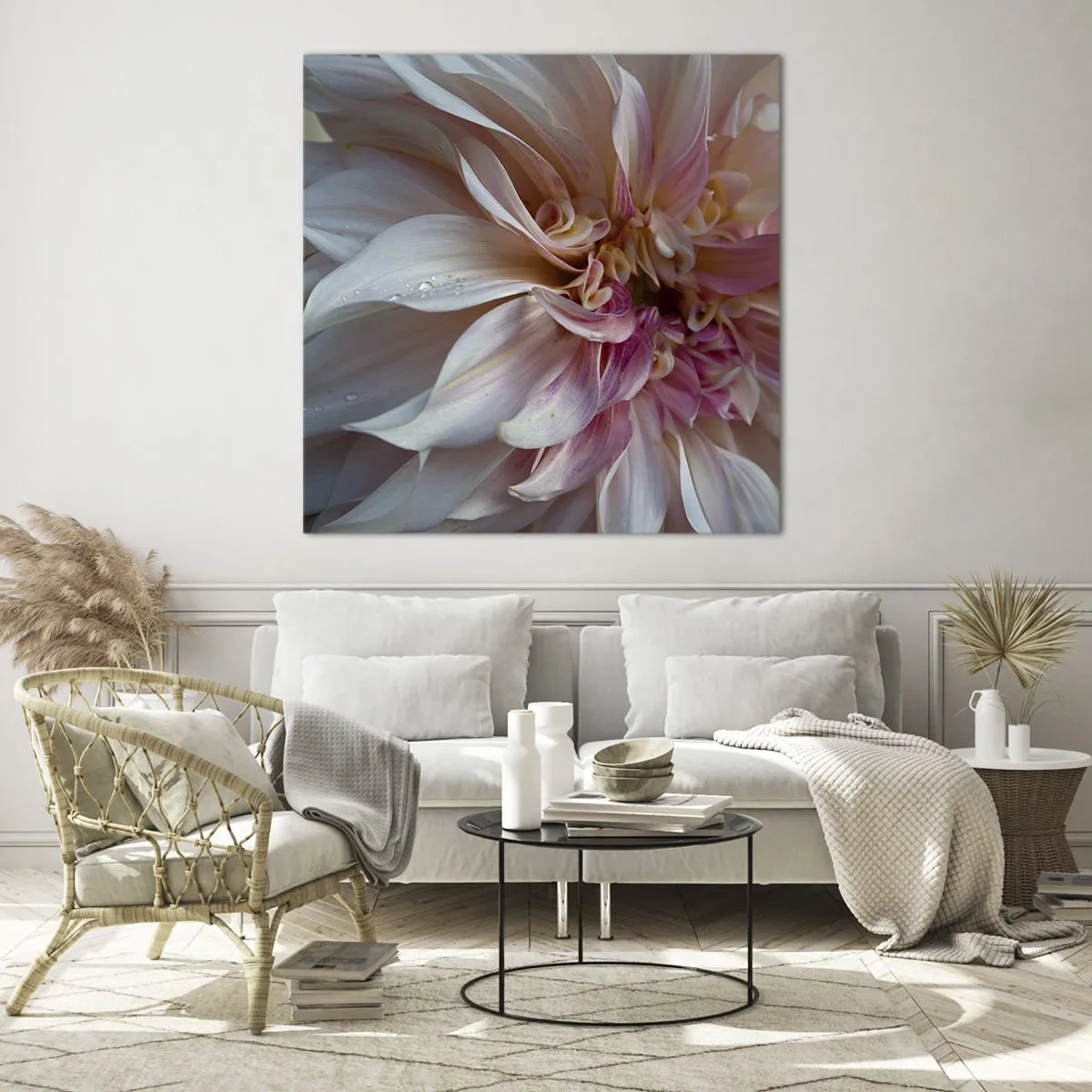 Cuadro sobre vidrio - Impresiones sobre Vidrio - Frescura floreciente - 70x70 cm