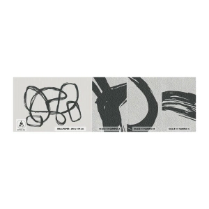 Muestra de fotomural Premium Sand - Abstracción en bucle - bohemia, Pedazo, minimalista - 100x30 cm