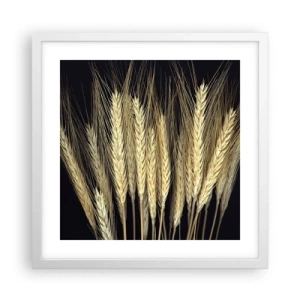 Póster en marco blanco - Magia rústica - 40x40 cm