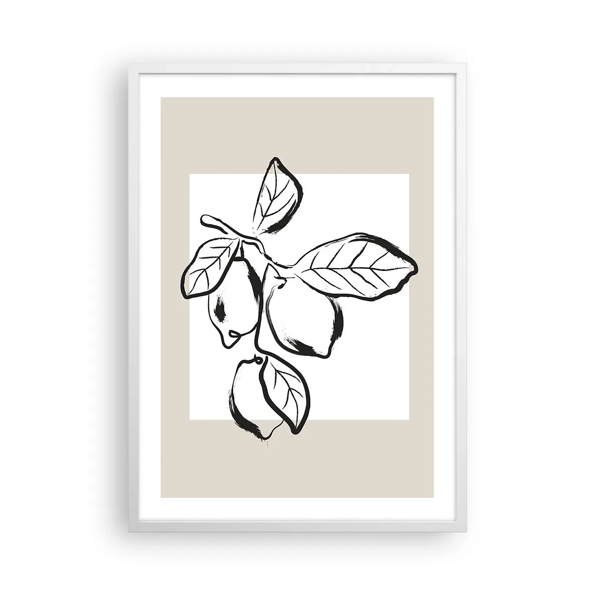 Póster en marco blanco - Donde el limón madura... - 50x70 cm