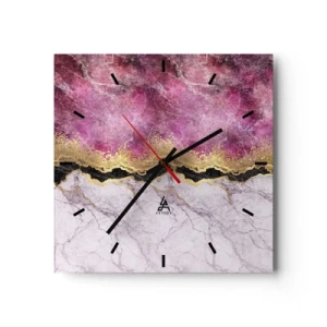 Reloj de pared - Reloj de vidrio - En la frontera - 40x40 cm