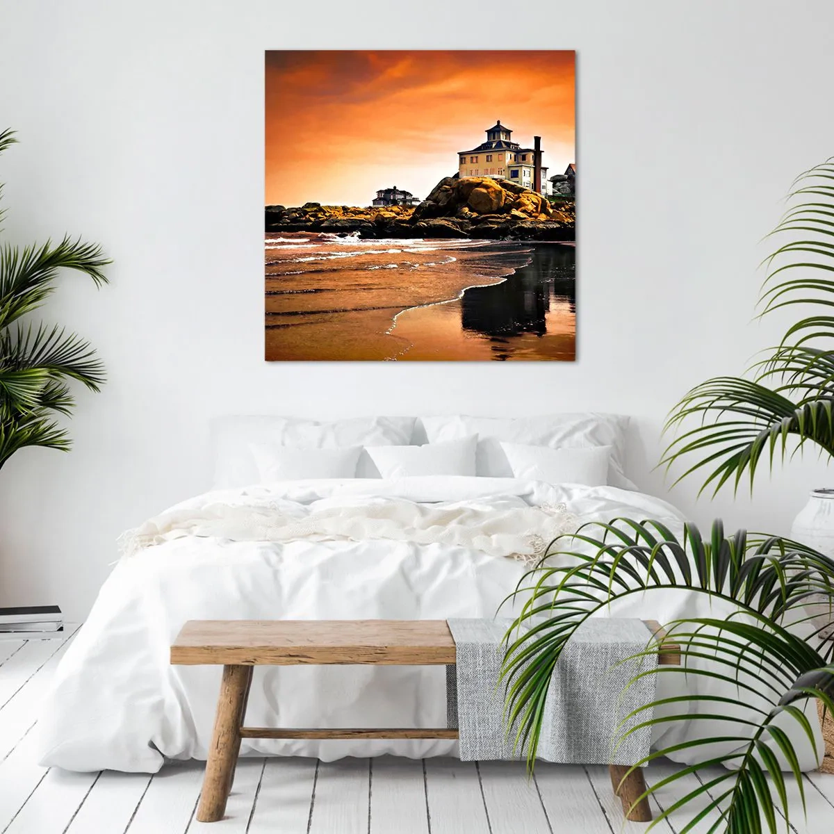 Cuadro sobre lienzo - Impresión de Imagen - La elegancia de la costa oeste - 40x40 cm