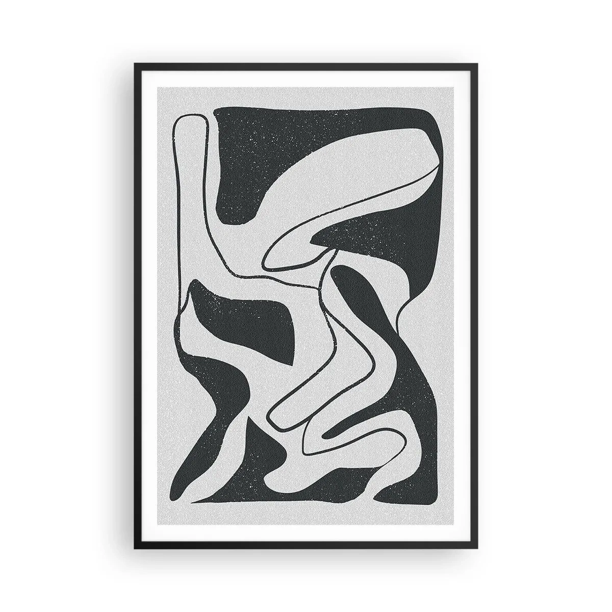 Póster en marco negro - Juego abstracto en un laberinto - 70x100 cm