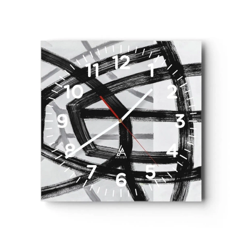 Reloj de pared - Reloj de vidrio - Construir profundidad - 30x30 cm