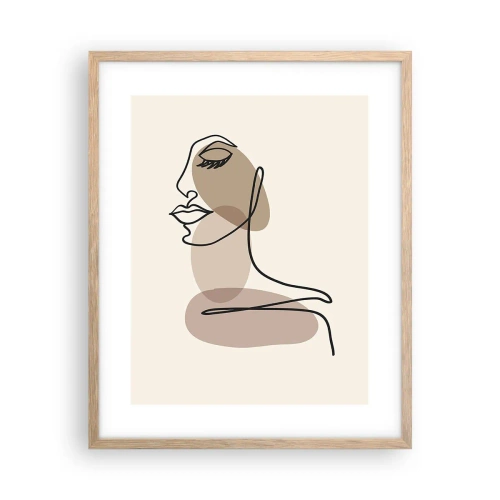 Póster en marco roble claro - Escucharse a sí misma - 40x50 cm