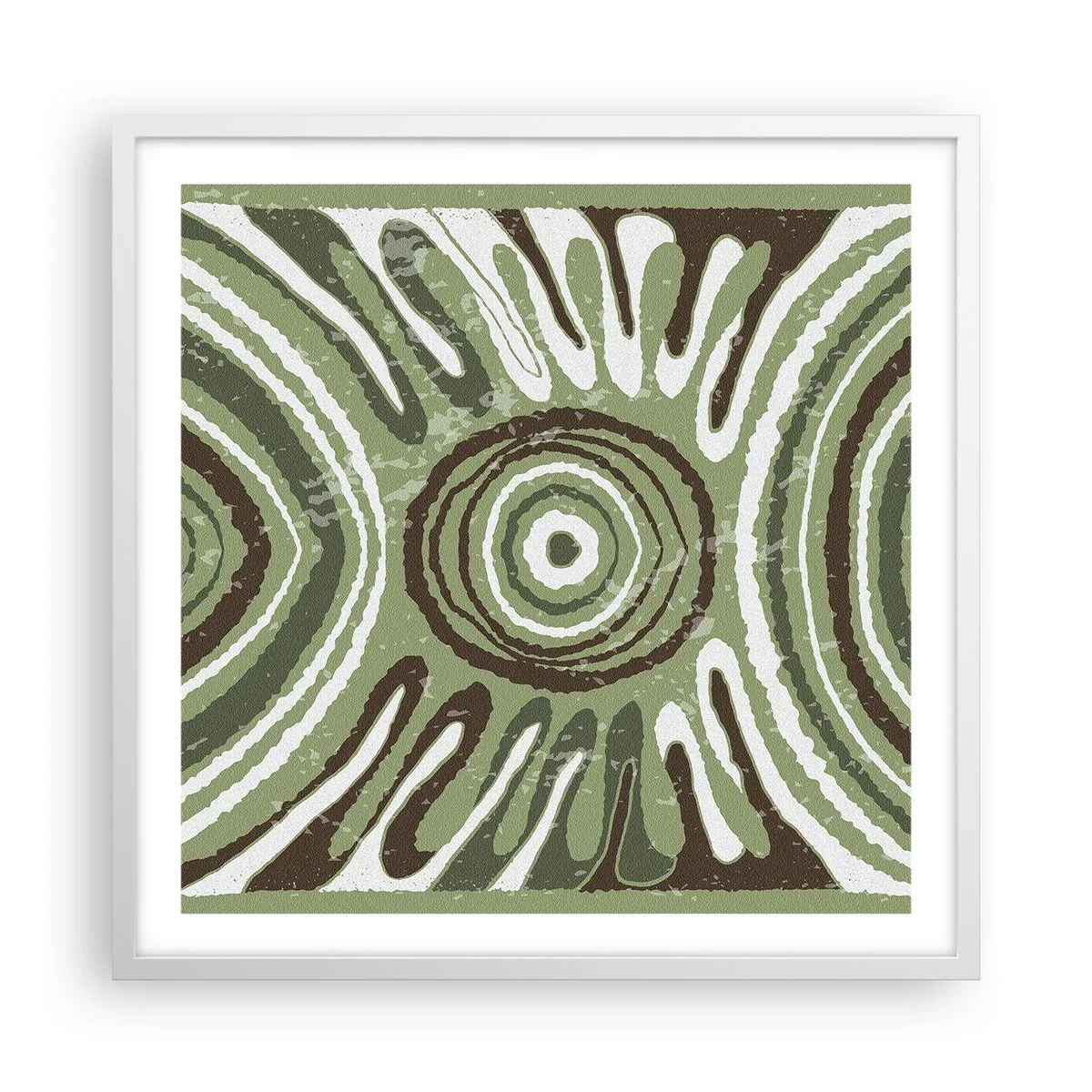 Póster en marco blanco - Explosión de emociones - 60x60 cm