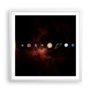 Póster en marco blanco - Nuestro barrio - 60x60 cm