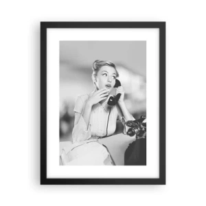 Póster en marco negro - ¿Diga?, estamos en los años 50. - 30x40 cm
