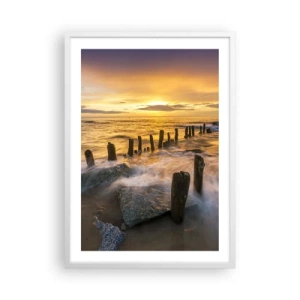 Póster en marco blanco - La cruda belleza del Báltico - 50x70 cm