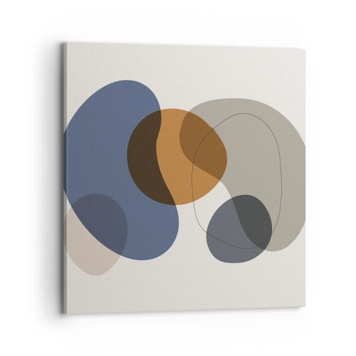 Cuadro sobre lienzo - Impresión de Imagen - Gotas de color - 70x70 cm