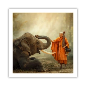 Póster - Un encuentro en un viaje - 60x60 cm