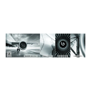 Muestra de fotomural autoadhesivo Deluxe Sticker - Hay poder - Avión, Viaje, Negocio - 100x30 cm