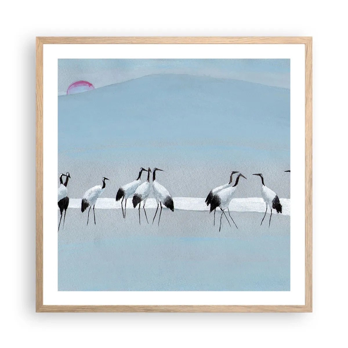 Póster en marco roble claro - Después de un día caluroso - 60x60 cm