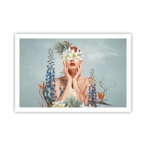 Póster - Mujer-flor - 91x61 cm