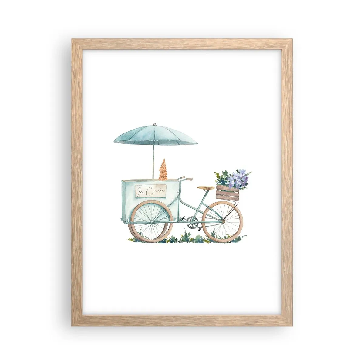 Póster en marco roble claro - Dulce recuerdo del verano - 30x40 cm