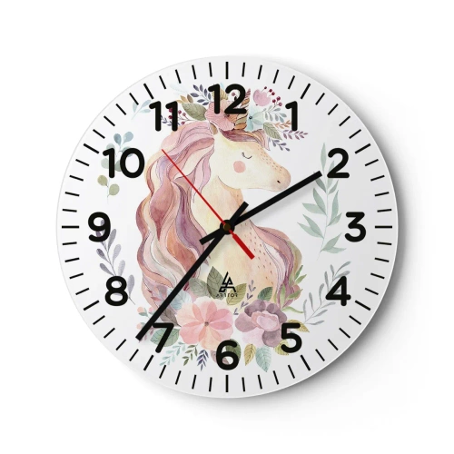 Reloj de pared - Reloj de vidrio - Una invitación al mundo de los cuentos de hadas - 40x40 cm