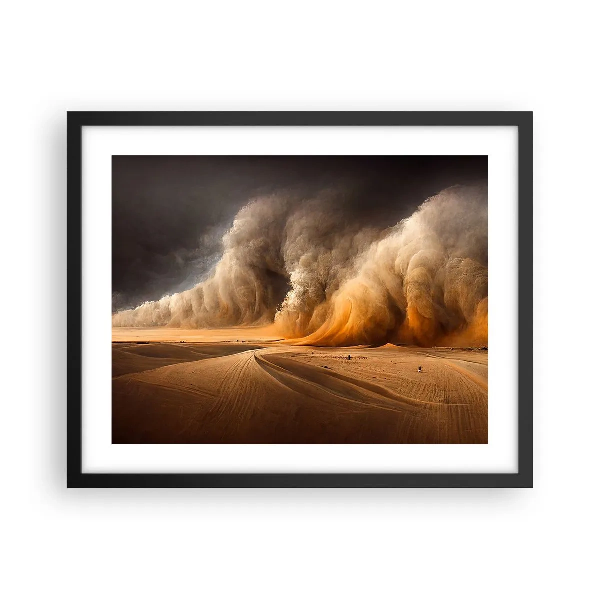 Póster en marco negro - Ira del desierto - 50x40 cm