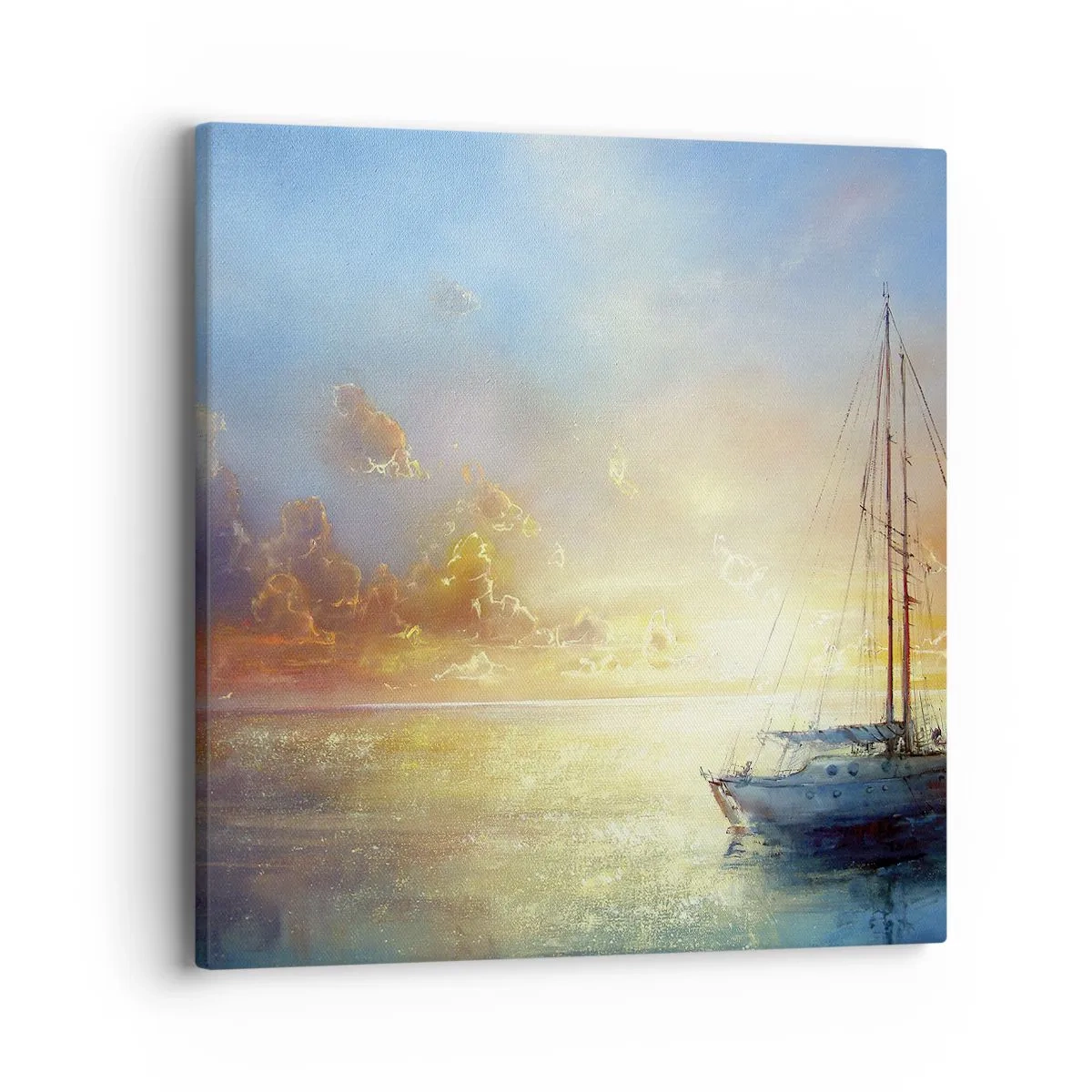 Cuadro sobre lienzo - Impresión de Imagen - En una bahía dorada - 40x40 cm