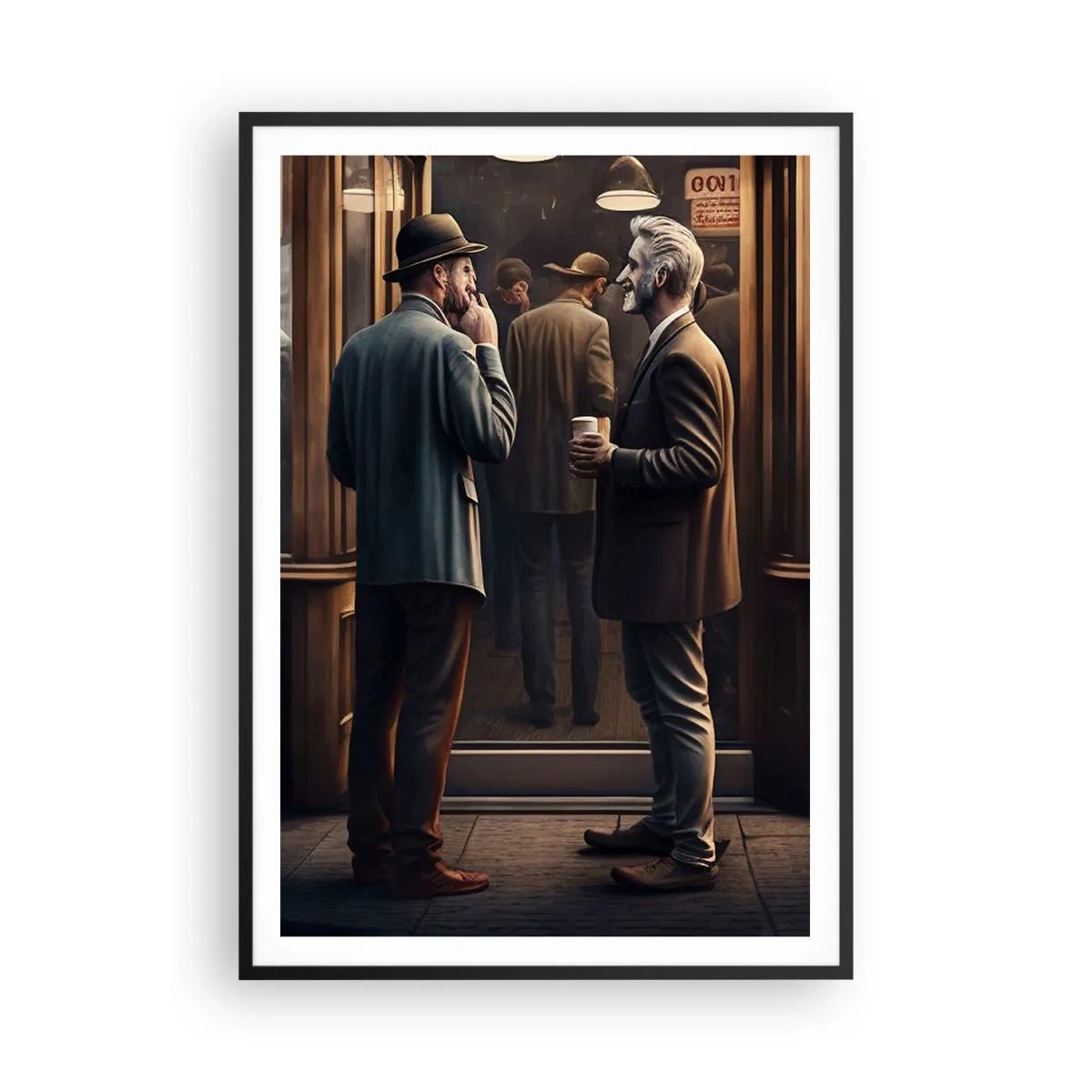 Póster en marco negro - Un buen momento del día - 70x100 cm