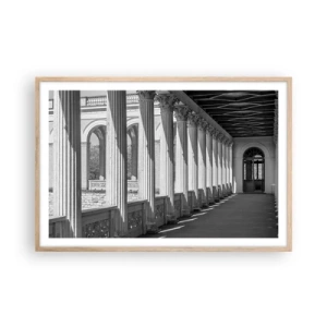 Póster en marco roble claro - Galería soleada - 91x61 cm