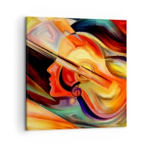 Cuadro sobre lienzo - Impresión de Imagen - Juego musical - 60x60 cm