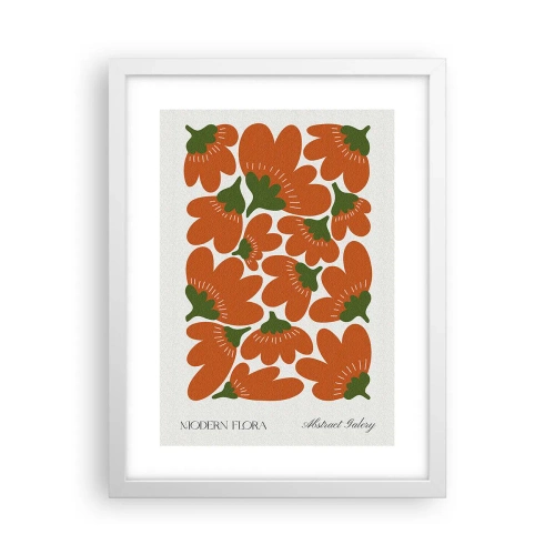 Póster en marco blanco - La vida de las flores - 30x40 cm