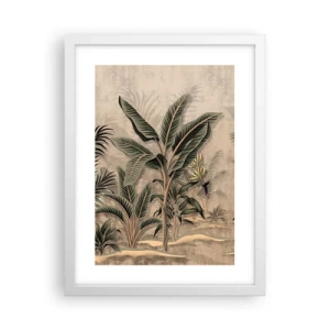 Póster en marco blanco - Grabados de estilo colonial - 30x40 cm