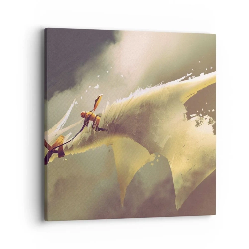 Cuadro sobre lienzo - Impresión de Imagen - Al rescate - 40x40 cm