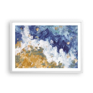 Póster en marco blanco - Danza de los elementos - 70x50 cm