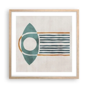 Póster en marco roble claro - Signos y rituales - 50x50 cm