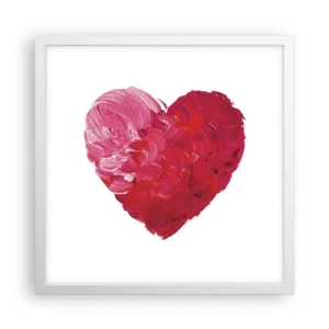 Póster en marco blanco - All you need is love - 40x40 cm