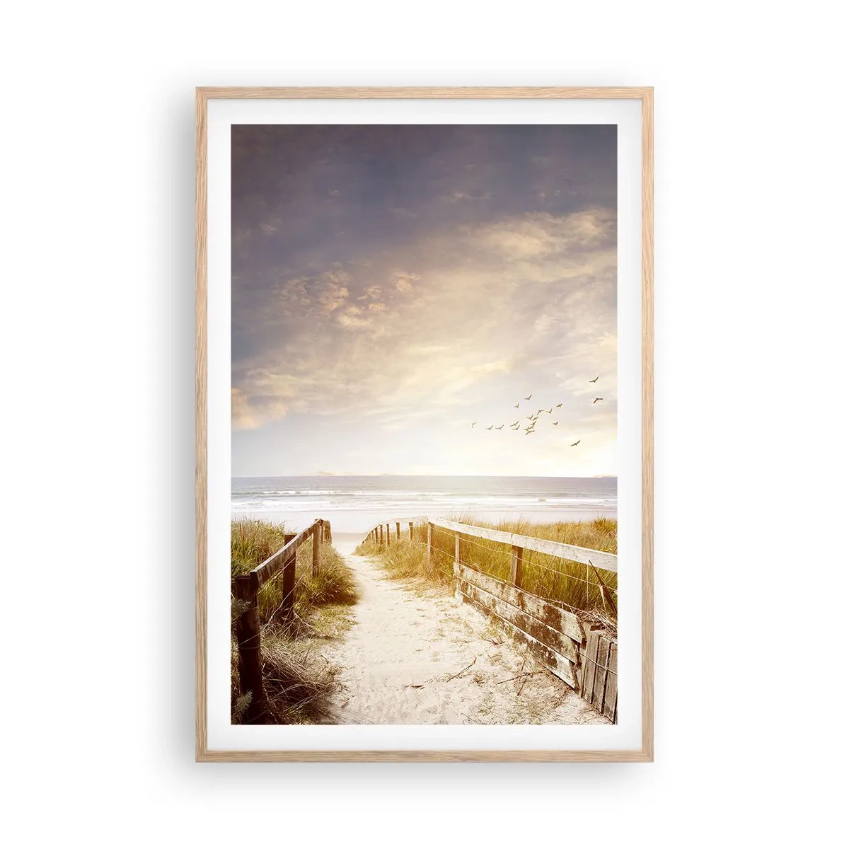 Póster en marco roble claro - Un espacio de paz - 61x91 cm