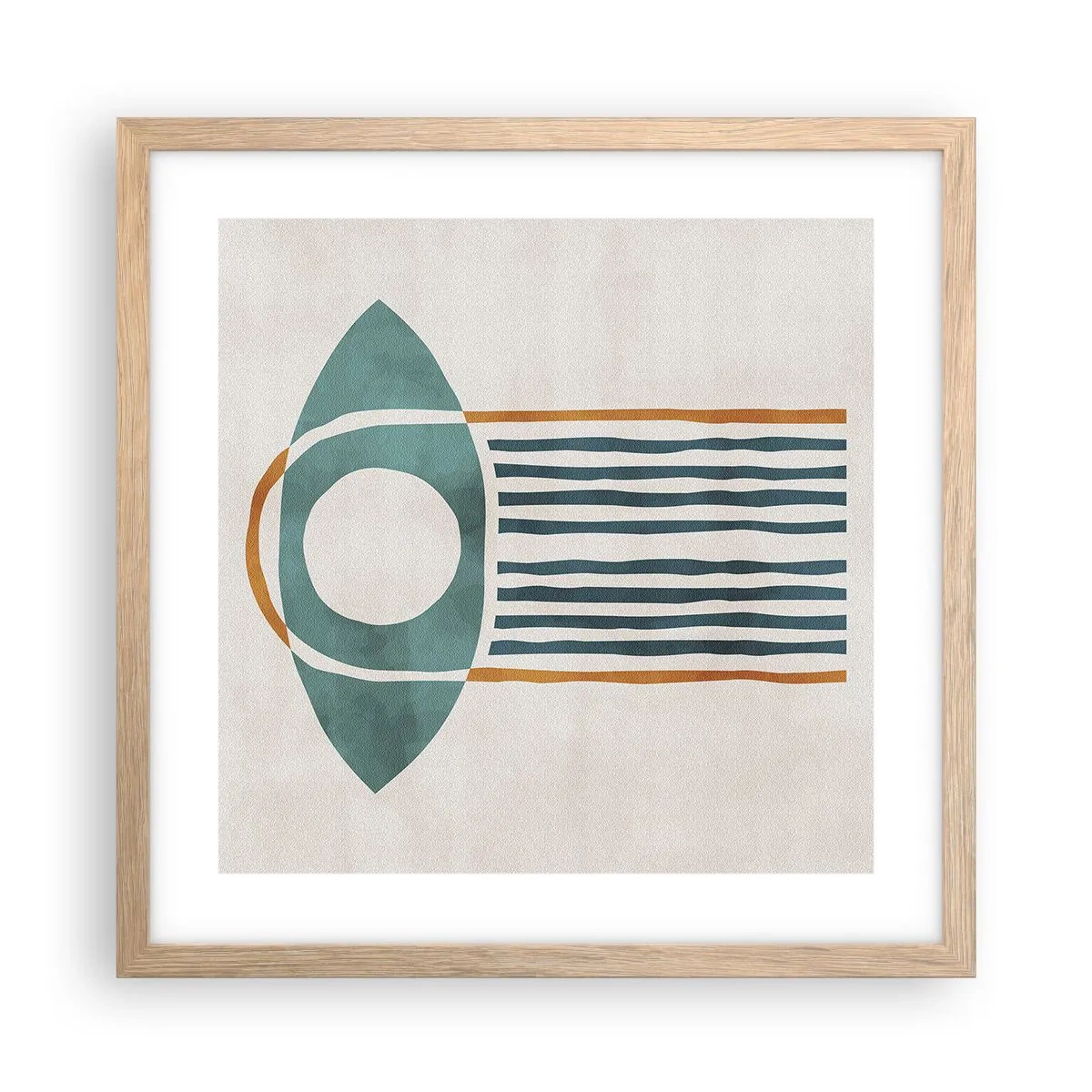 Póster en marco roble claro - Signos y rituales - 40x40 cm