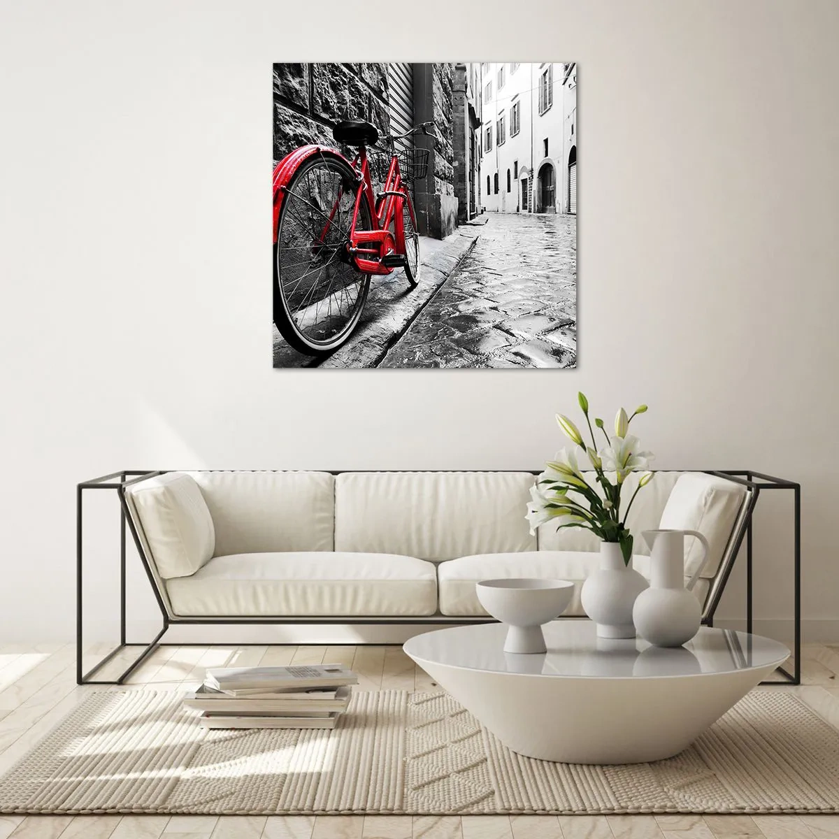 Cuadro sobre vidrio - Impresiones sobre Vidrio - La verdadera belleza no envejece - 60x60 cm