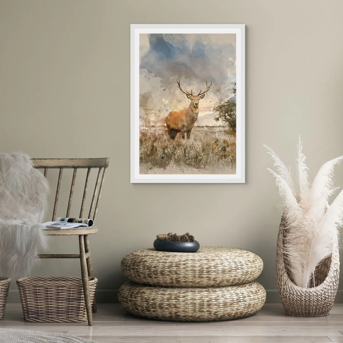 Póster en marco blanco - Dignidad - fuerza - encanto - 70x100 cm