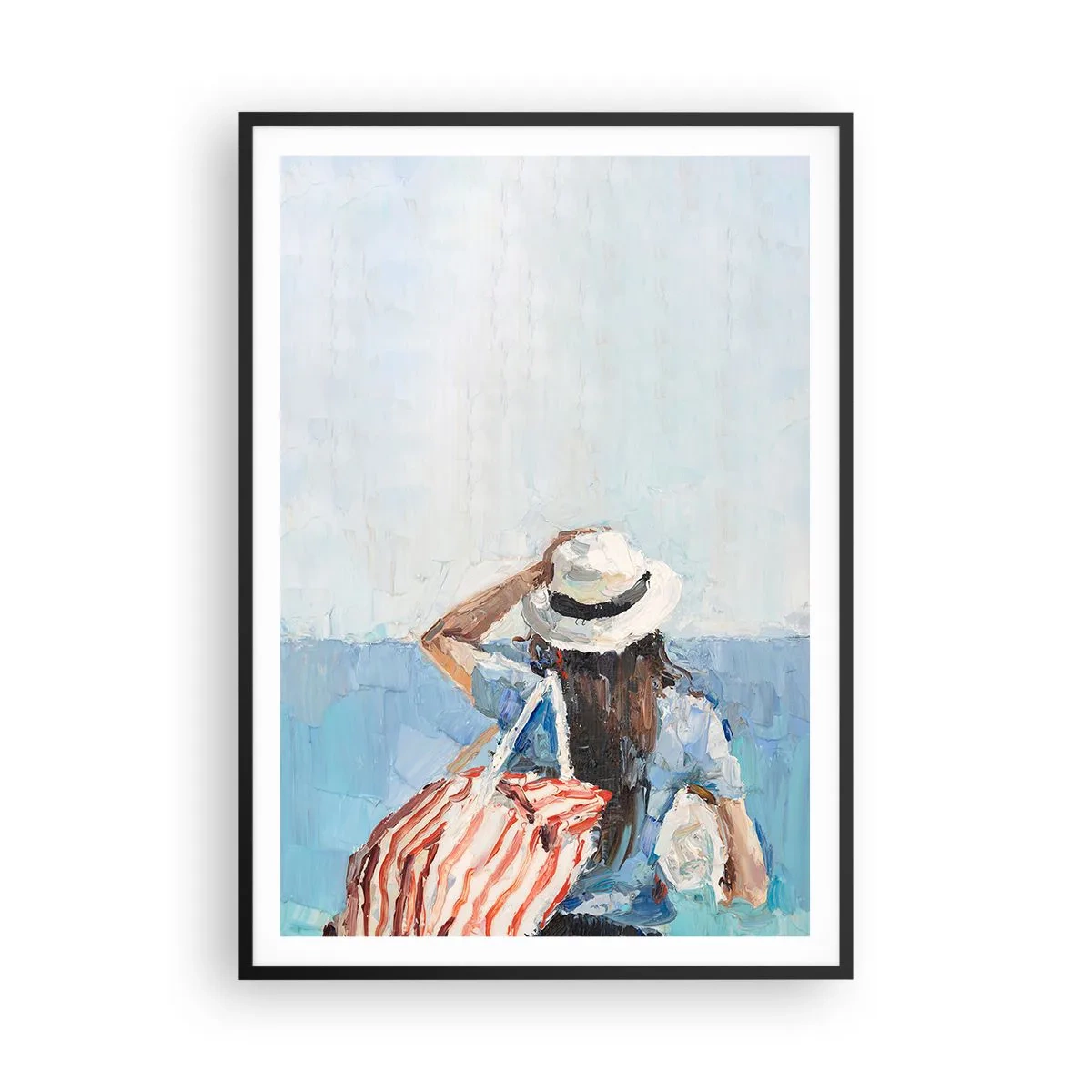 Póster en marco negro - Bienvenida a tus vacaciones - 70x100 cm