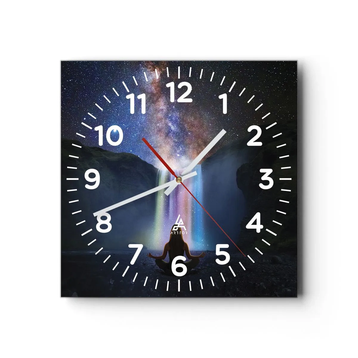 Reloj de pared - Reloj de vidrio - Armonía absoluta - 30x30 cm