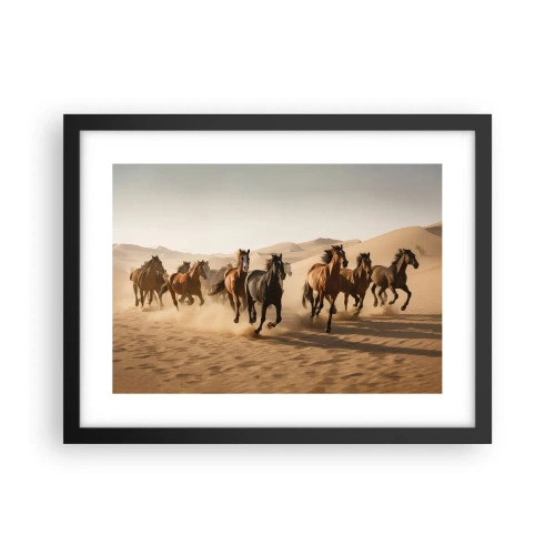 Póster en marco negro - Libre como el viento - 40x30 cm