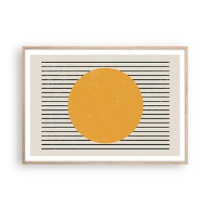 Póster en marco roble claro - El poder de la sencillez - 100x70 cm