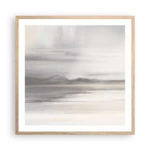 Póster en marco roble claro - Una distancia reflexiva - 60x60 cm