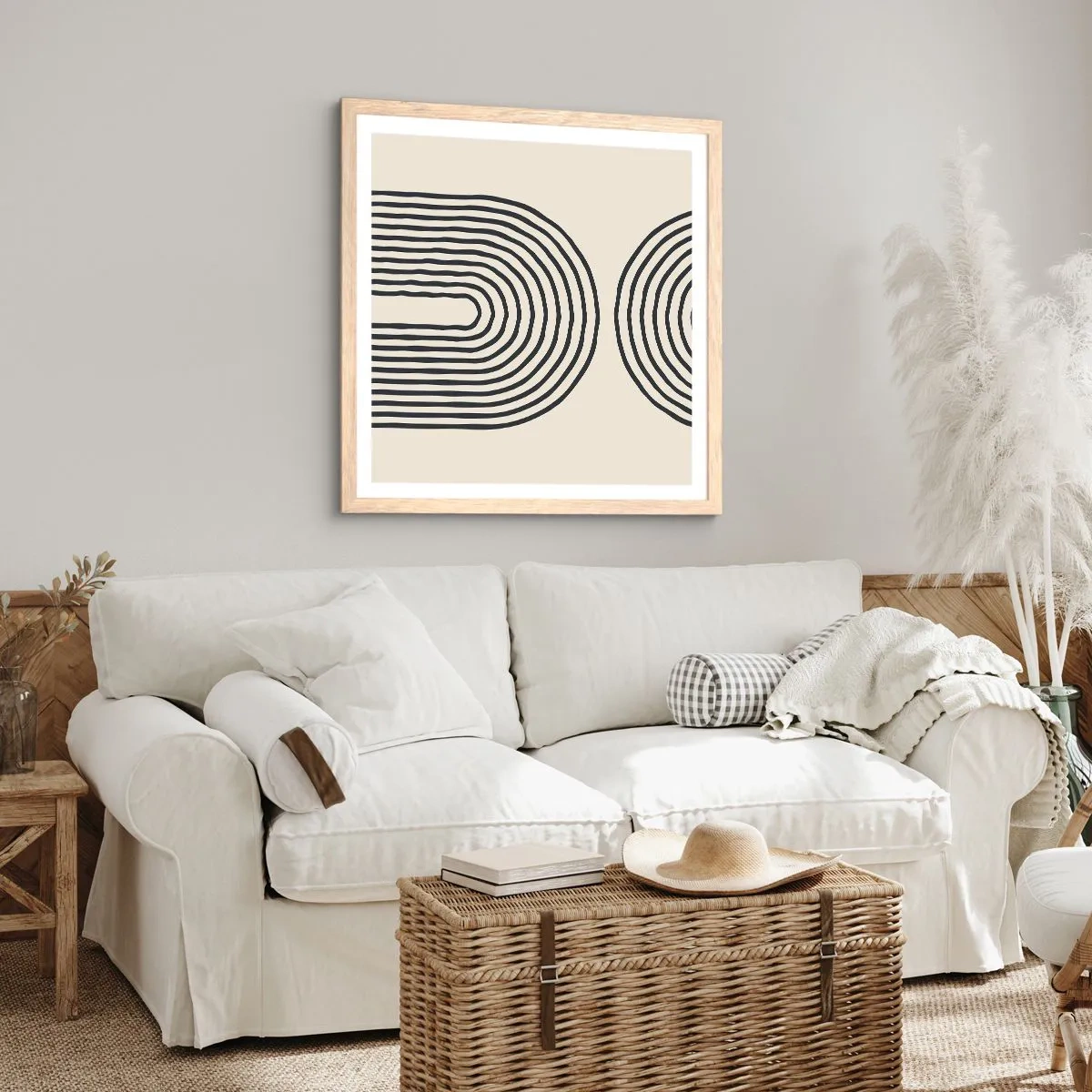 Póster en marco roble claro - Próximamente... - 60x60 cm
