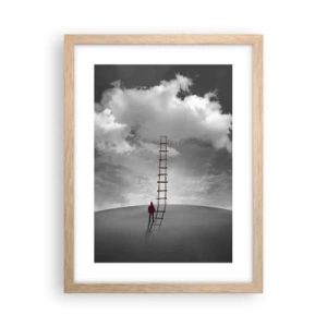 Póster en marco roble claro - Todo es posible - 30x40 cm