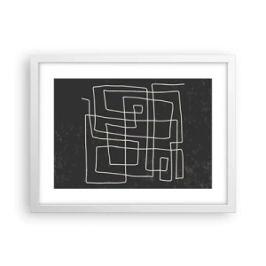 Póster en marco blanco - No es tan sencillo - 40x30 cm