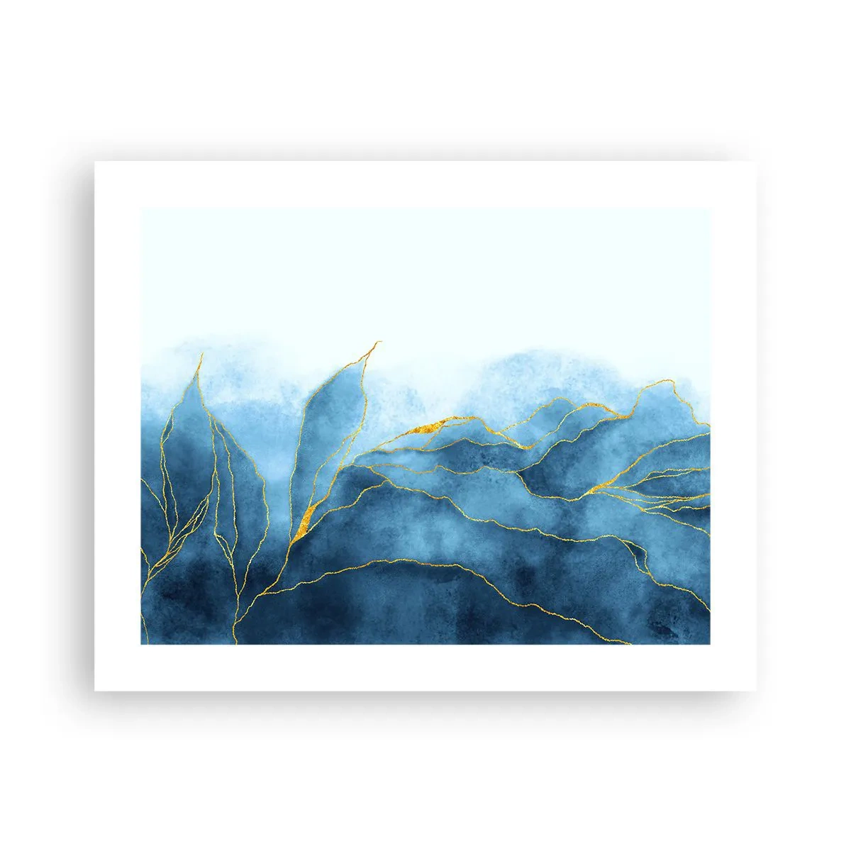 Póster - Oro y azul - 50x40 cm