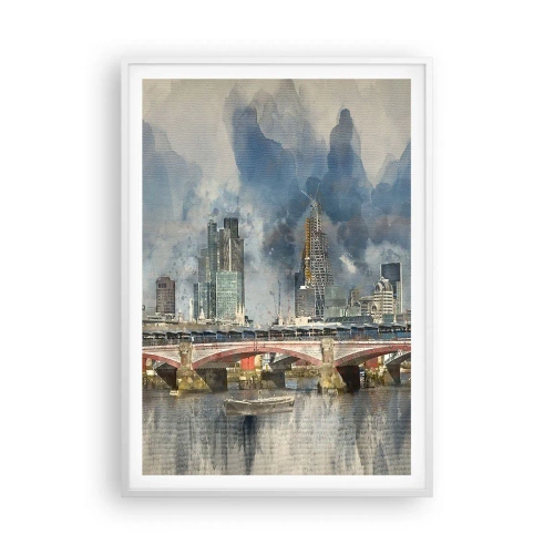 Póster en marco blanco - Londres en todo su esplendor - 70x100 cm