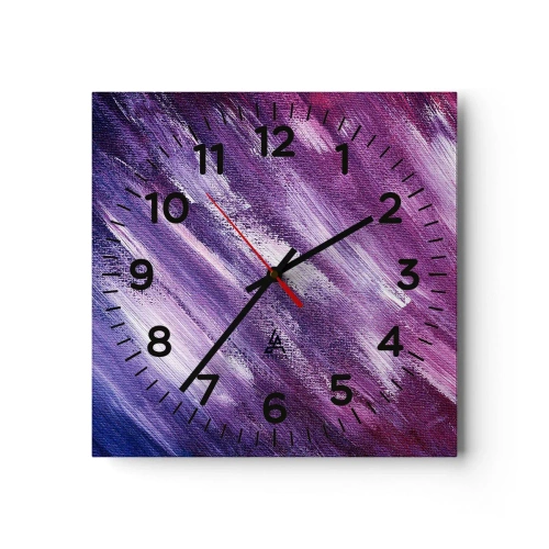 Reloj de pared - Reloj de vidrio - Cuando sopla el viento del sol - 40x40 cm