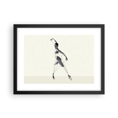 Póster en marco negro - Títere de sí misma - 40x30 cm