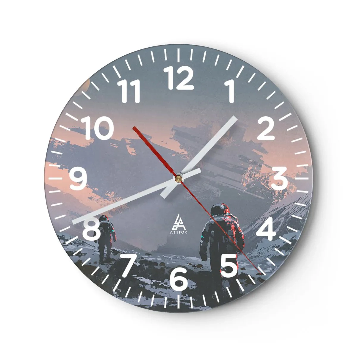 Reloj de pared - Reloj de vidrio - Bajo una estrella desconocida - 30x30 cm