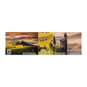 Muestra de fotomural Premium Canvas - Paisaje toscano - Paisaje, toscana, Viñedos - 100x30 cm