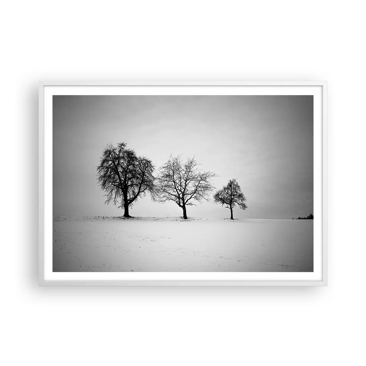 Póster en marco blanco - ¿Con qué sueñan? - 100x70 cm